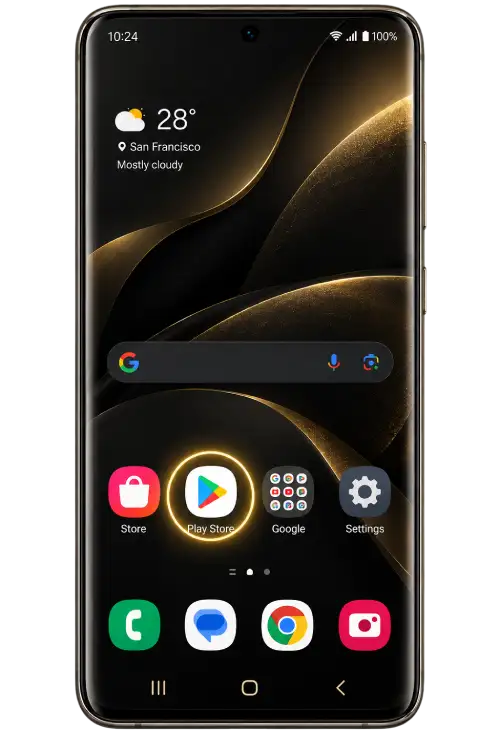 Illustrated example: Open Google Play