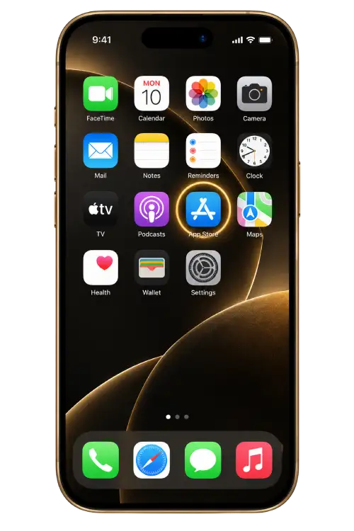 Illustrated example: Open the App Store